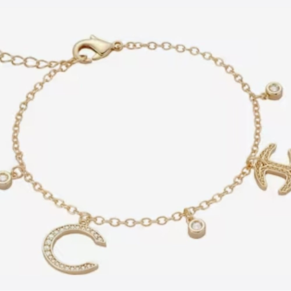 Just Cavalli Carabiner Charm Bracelet in Gold